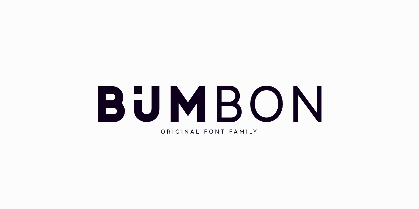 Beispiel einer Bumbon Italic-Schriftart